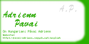 adrienn pavai business card
