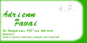 adrienn pavai business card